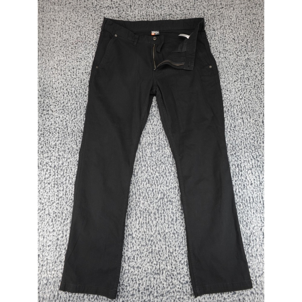 Eddie Bauer Canvas Utility Pants Mens 34x34 Black Straight Leg Outdoor Chinos